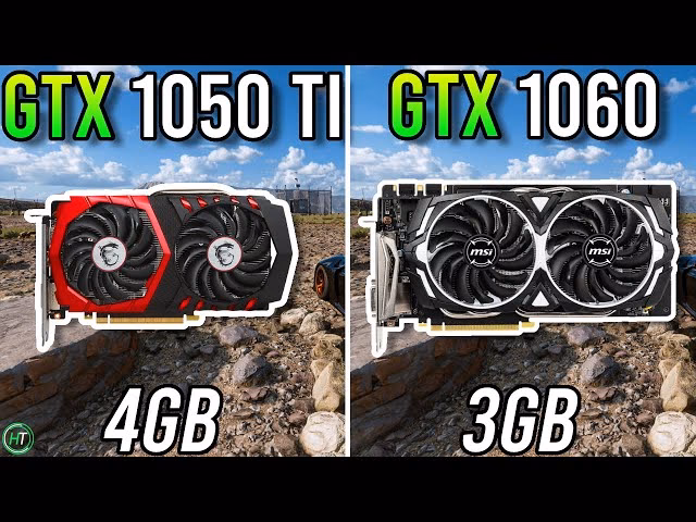What is the difference between NVidia GeForce GTX 1060 3GB & 1050 Ti?