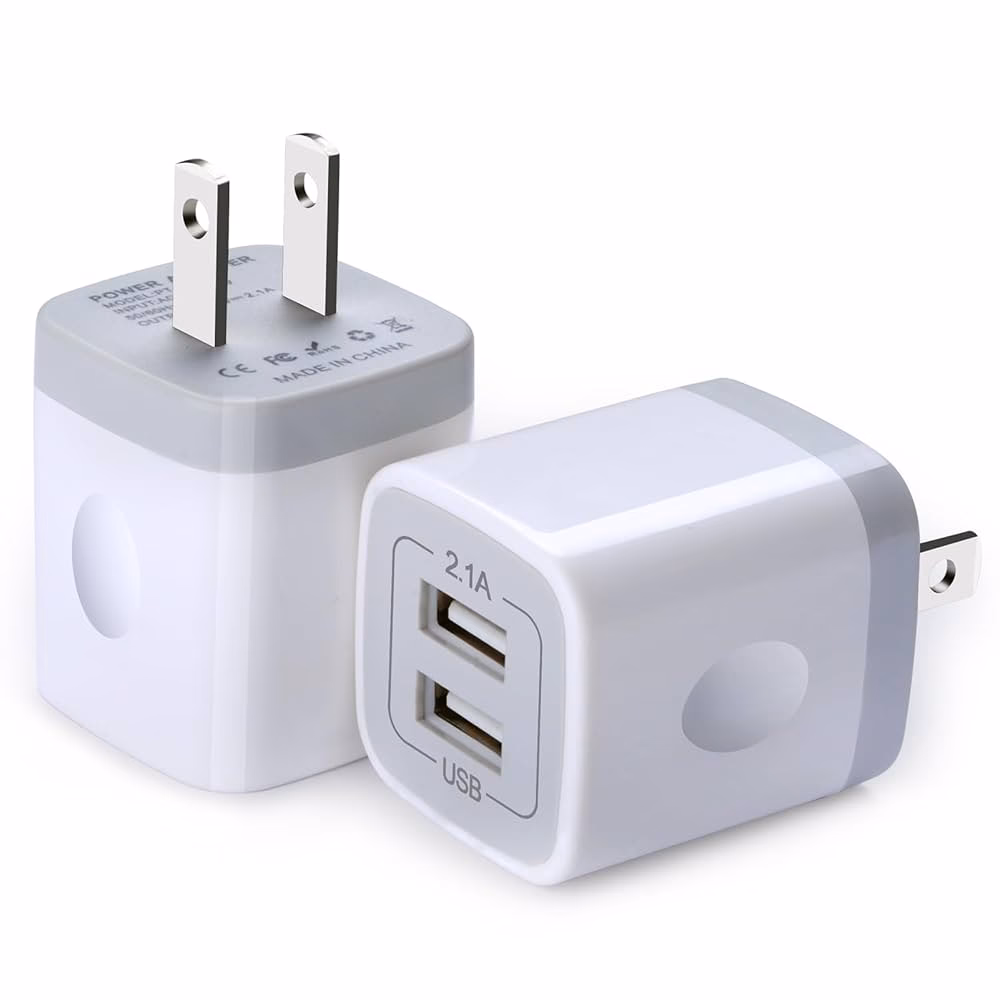 How many devices can a dual port USB wall charger charge?