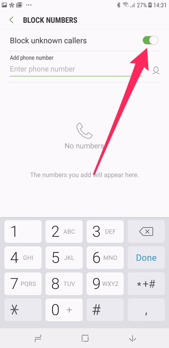 Can a blocked number still call a private number?