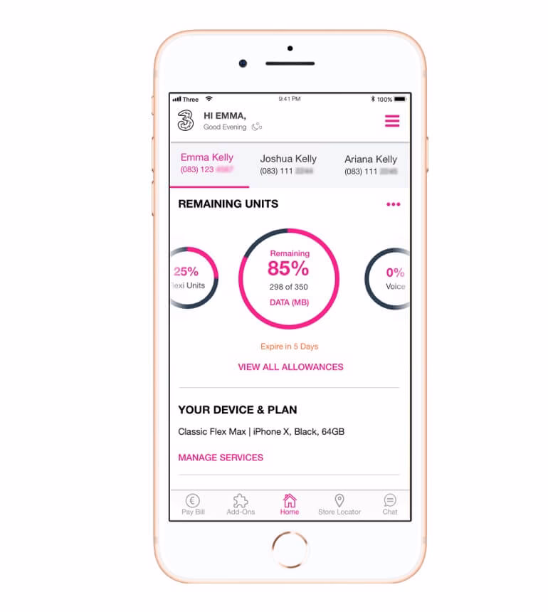 What can I do with My3 app?