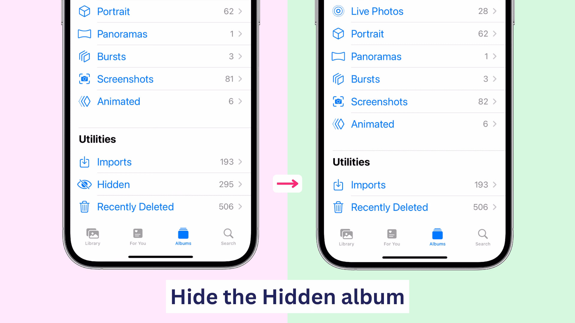 Can you hide a photo on iOS 17?
