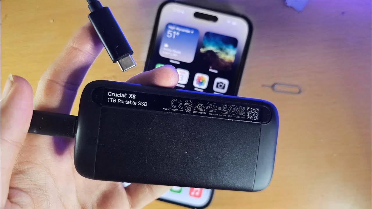 How do I connect my external drive to my iPhone?