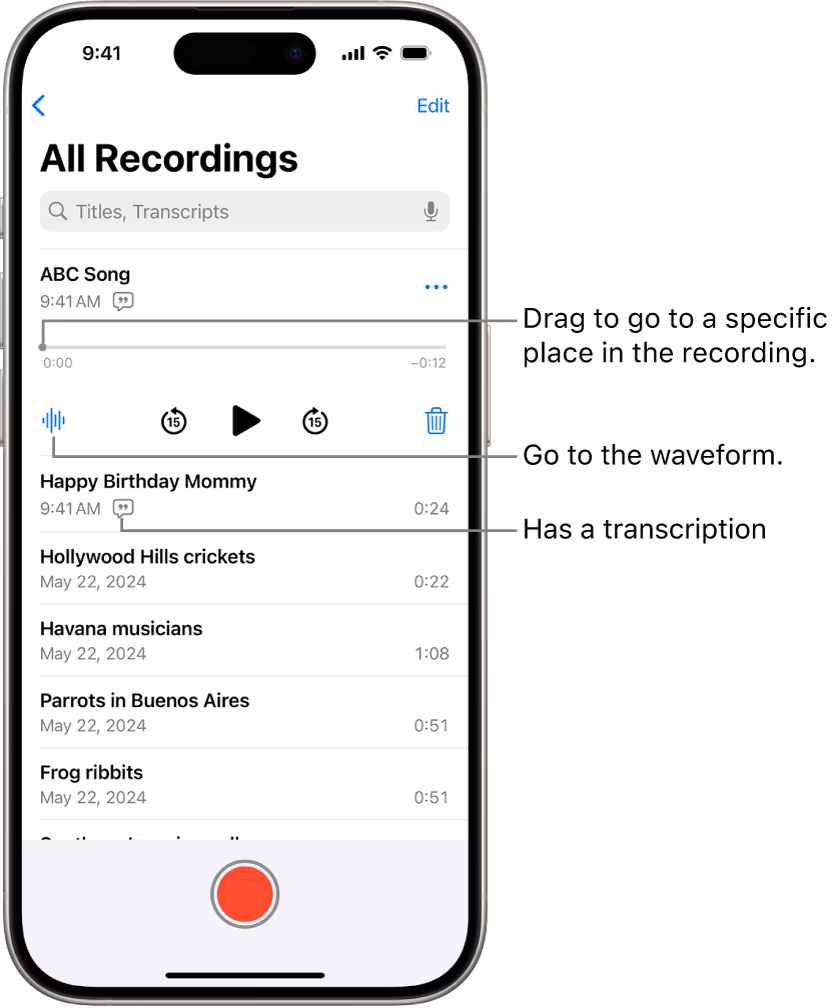 How to record audio using iPhone?