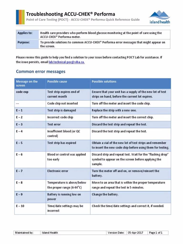 What if the E-3 code still appears on a blood glucose test?