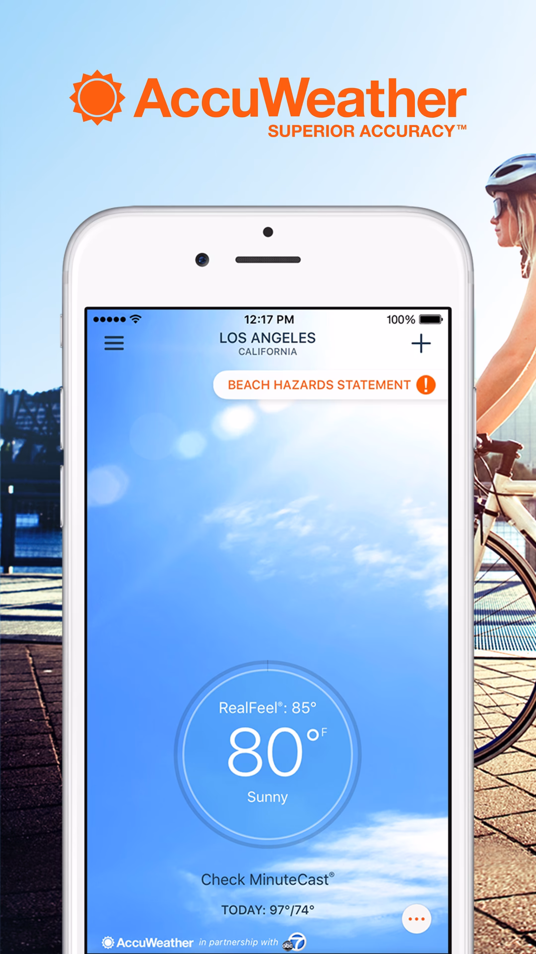 What can I do with the weather app?