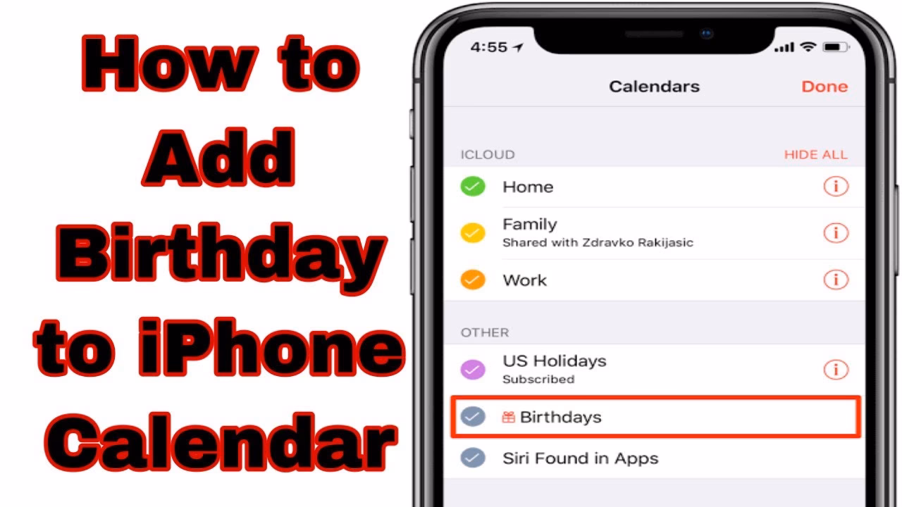 How do I make a birthday reminder on my iPhone?