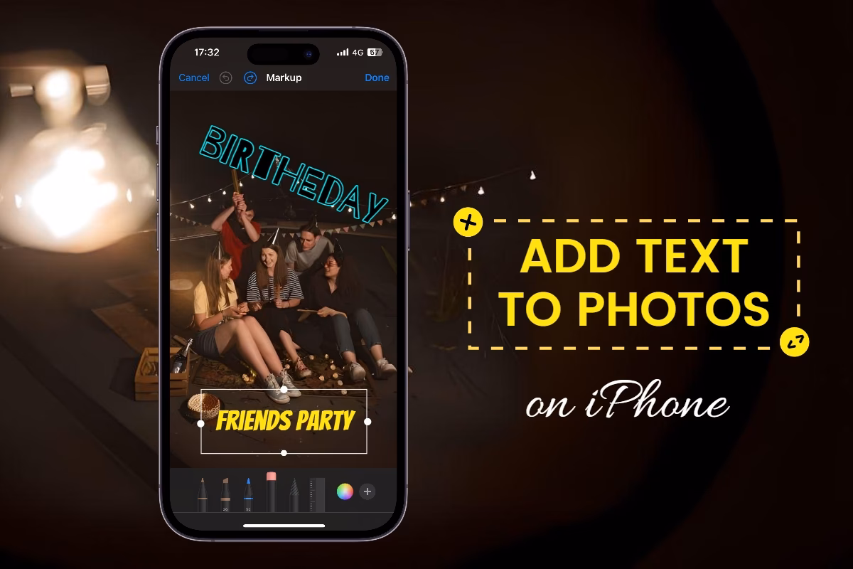 How do I add a text box to a photo?