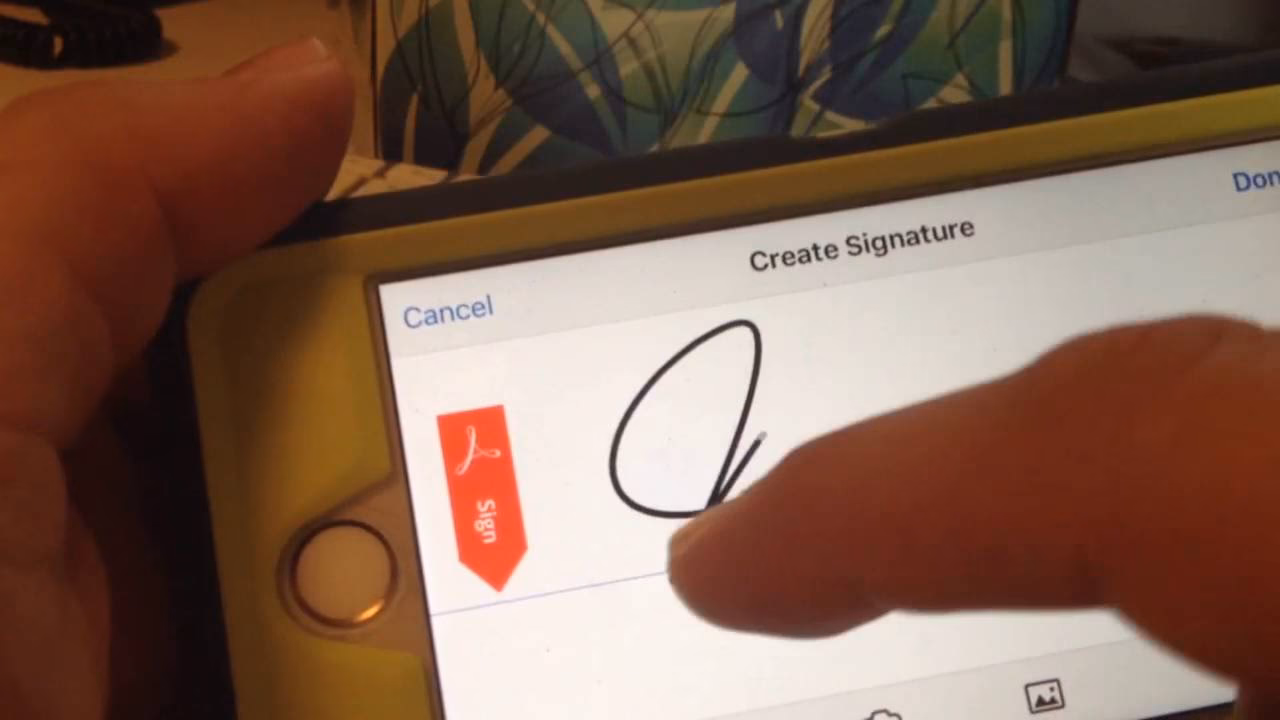 How do I sign a document from my phone?