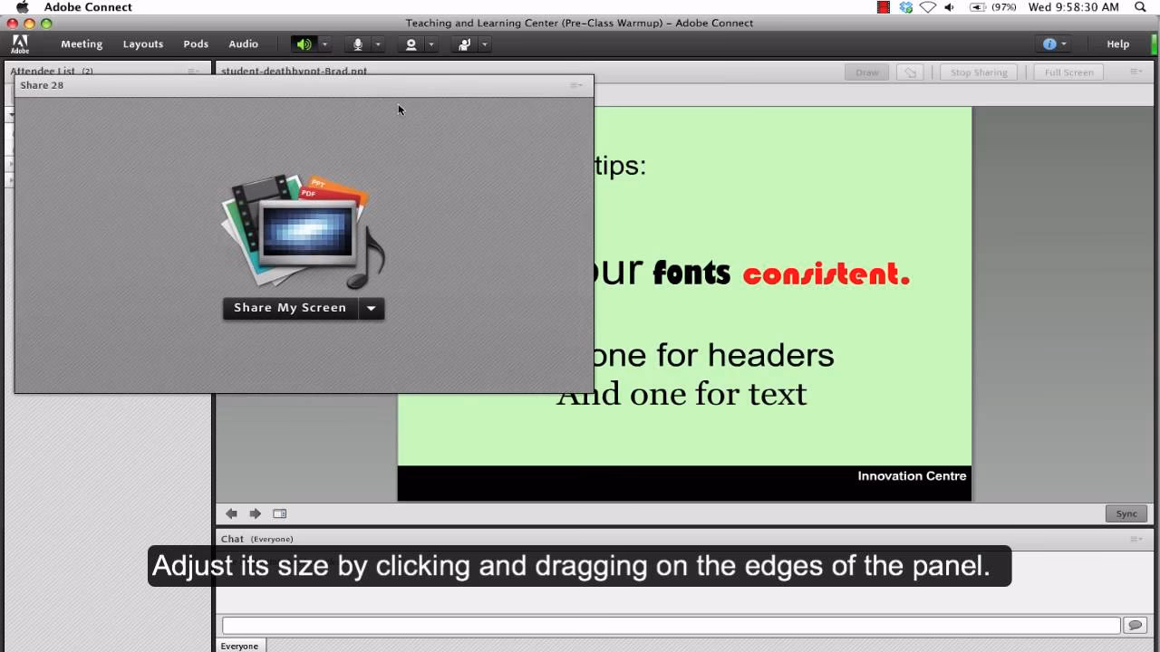 What is share pod in Adobe Connect?