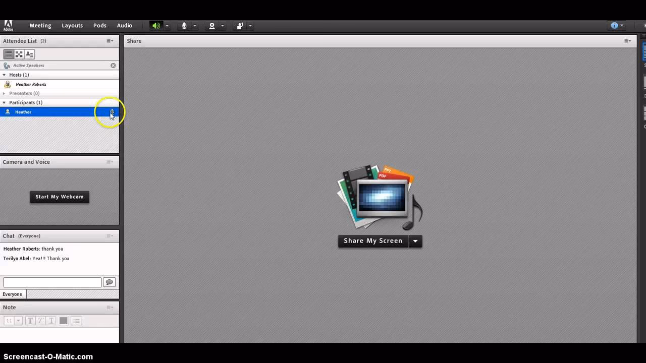 What is share pod in Adobe Connect?