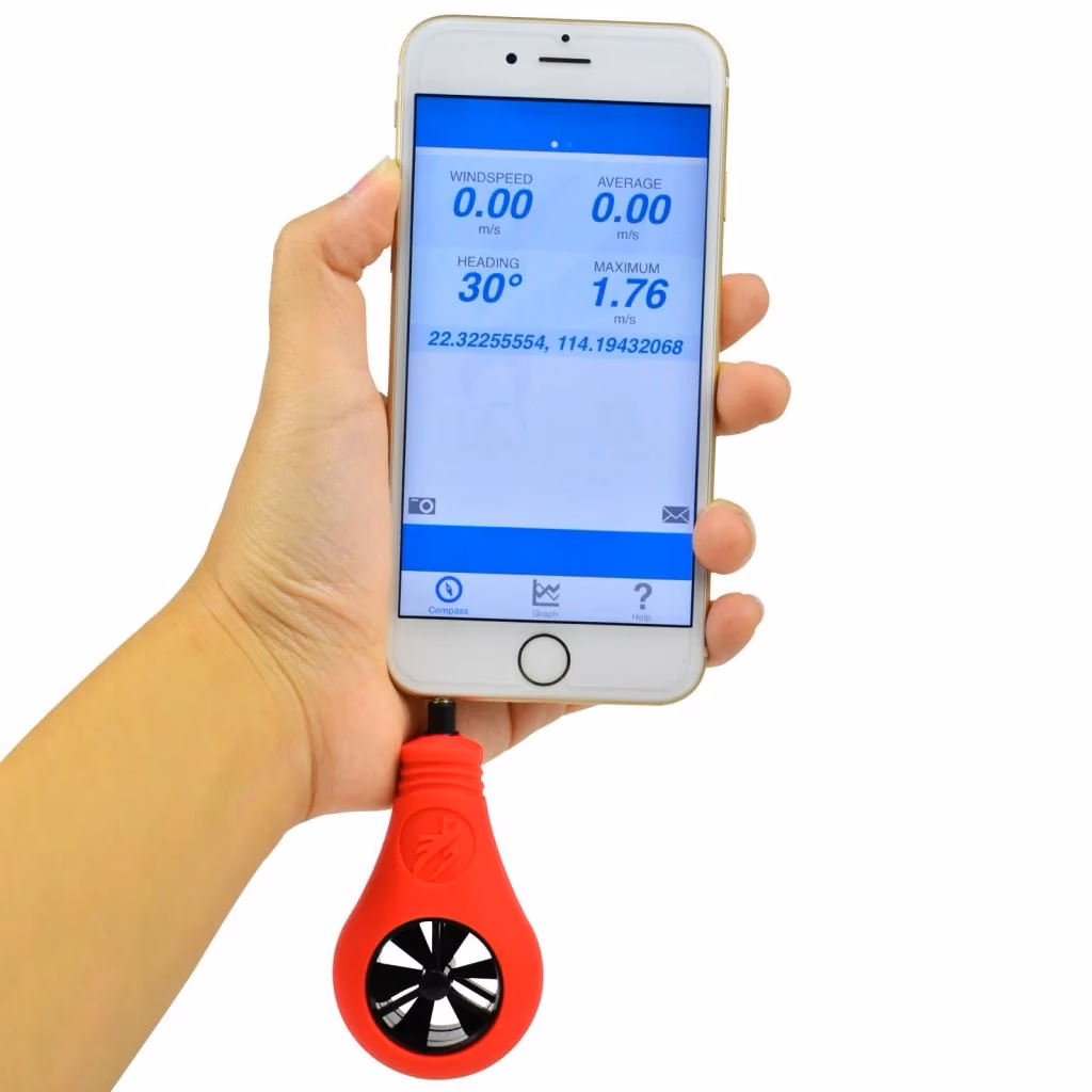 How to measure wind speed using an iOS device?