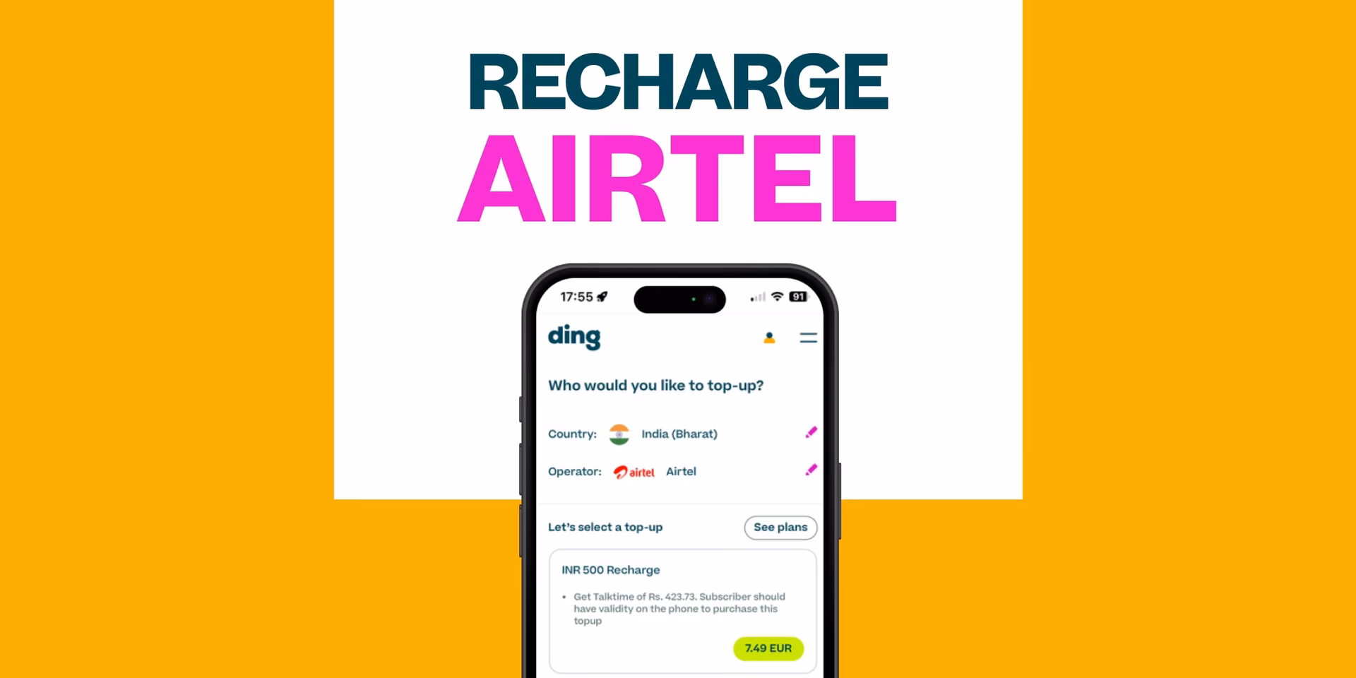 How do I Top Up my Airtel prepaid plan?