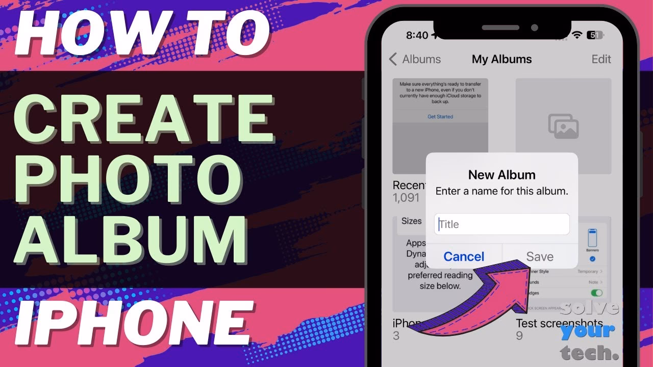 How to make a photo album on iPhone?