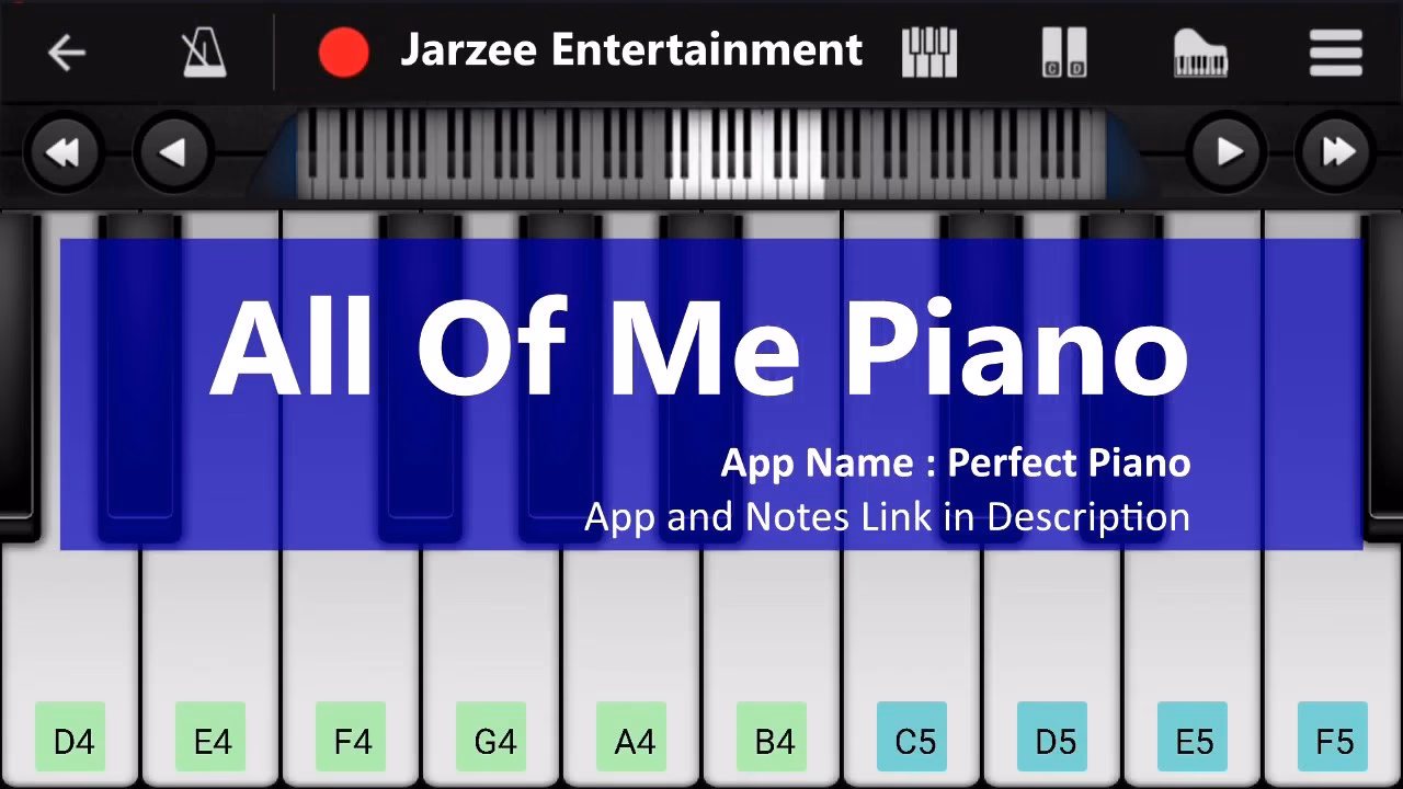 What is all of Me piano music?