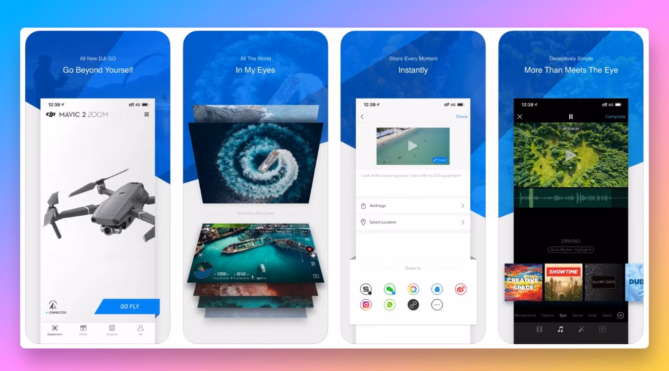 Does DJI Go 4 have a drone control app?