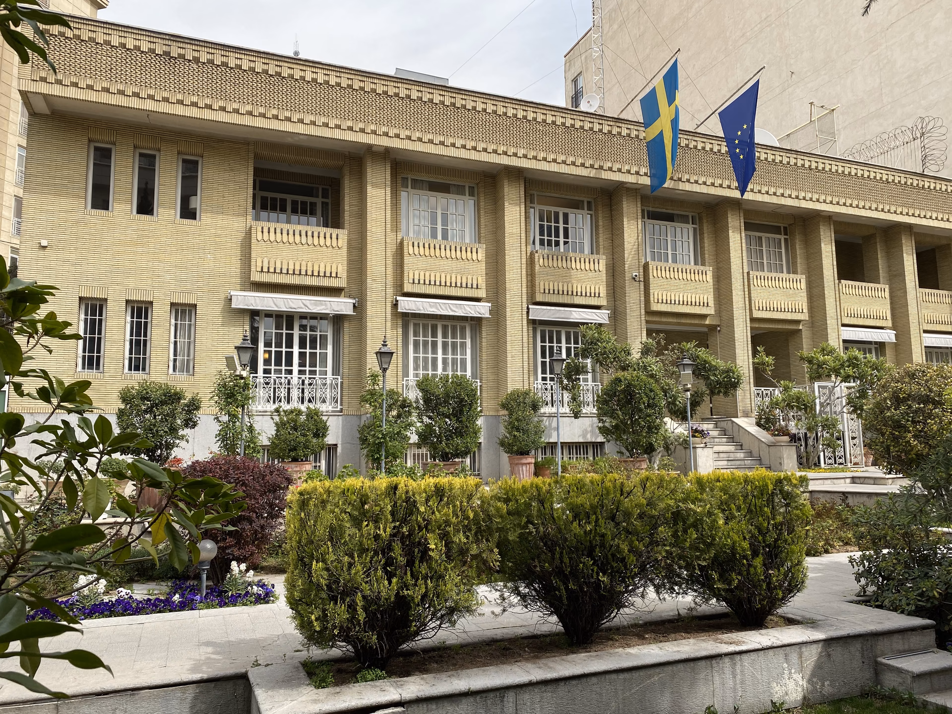 What services does the Swedish embassy offer to Iranian and Swedish citizens?