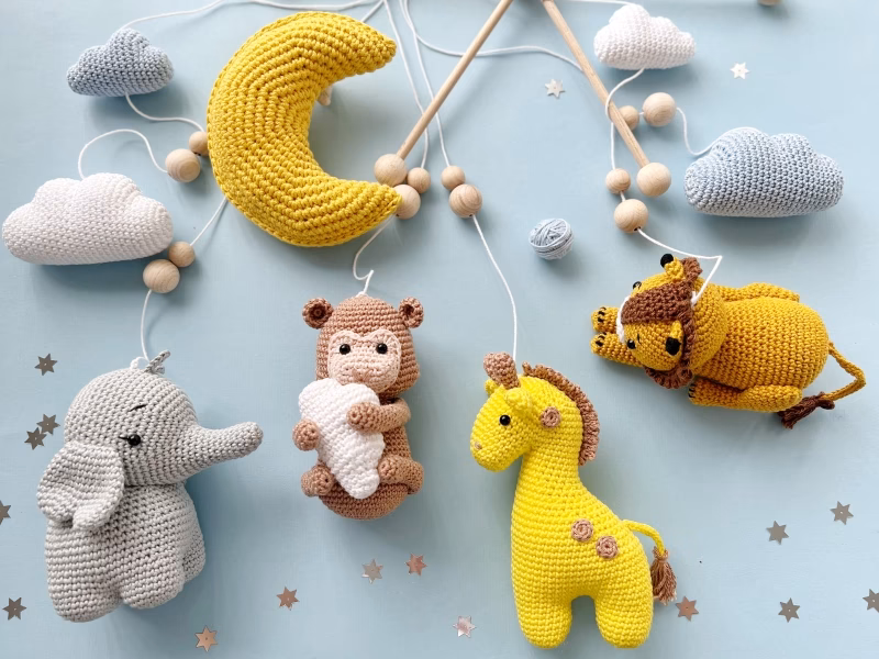 What is a crochet baby mobile?