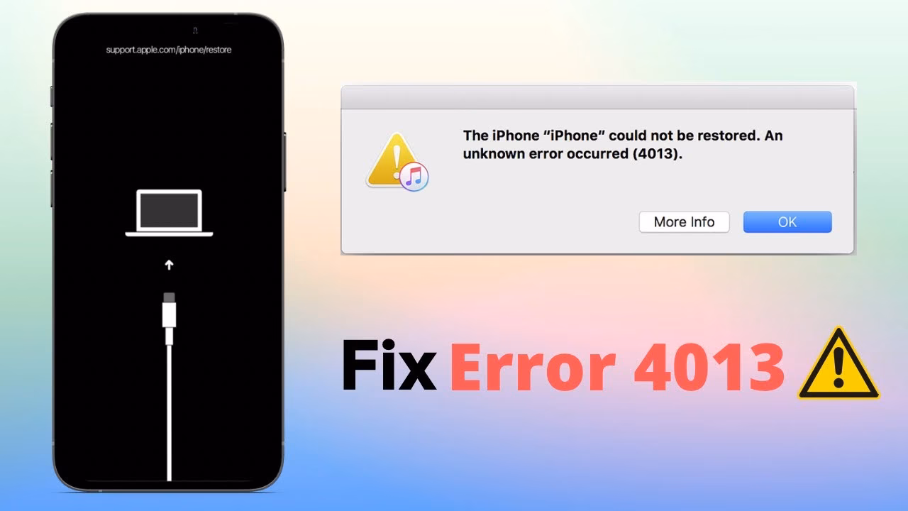 What does an unknown error occurred 4013 mean?