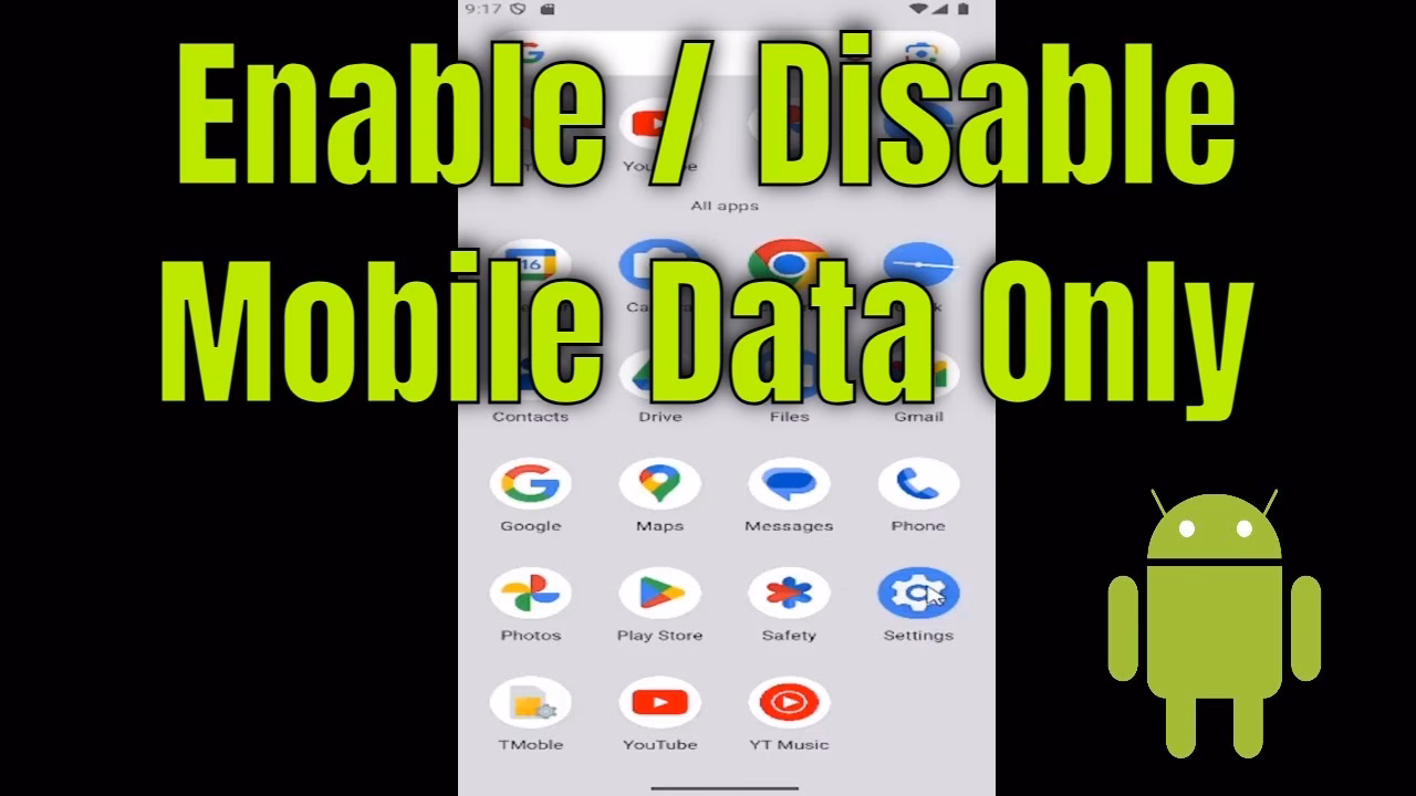 How to disable mobile data on Android?