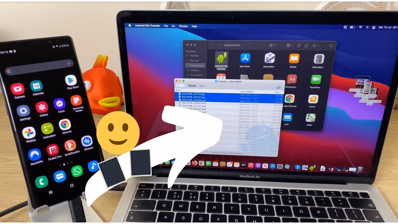 How to import photos from Android to MacBook Pro?