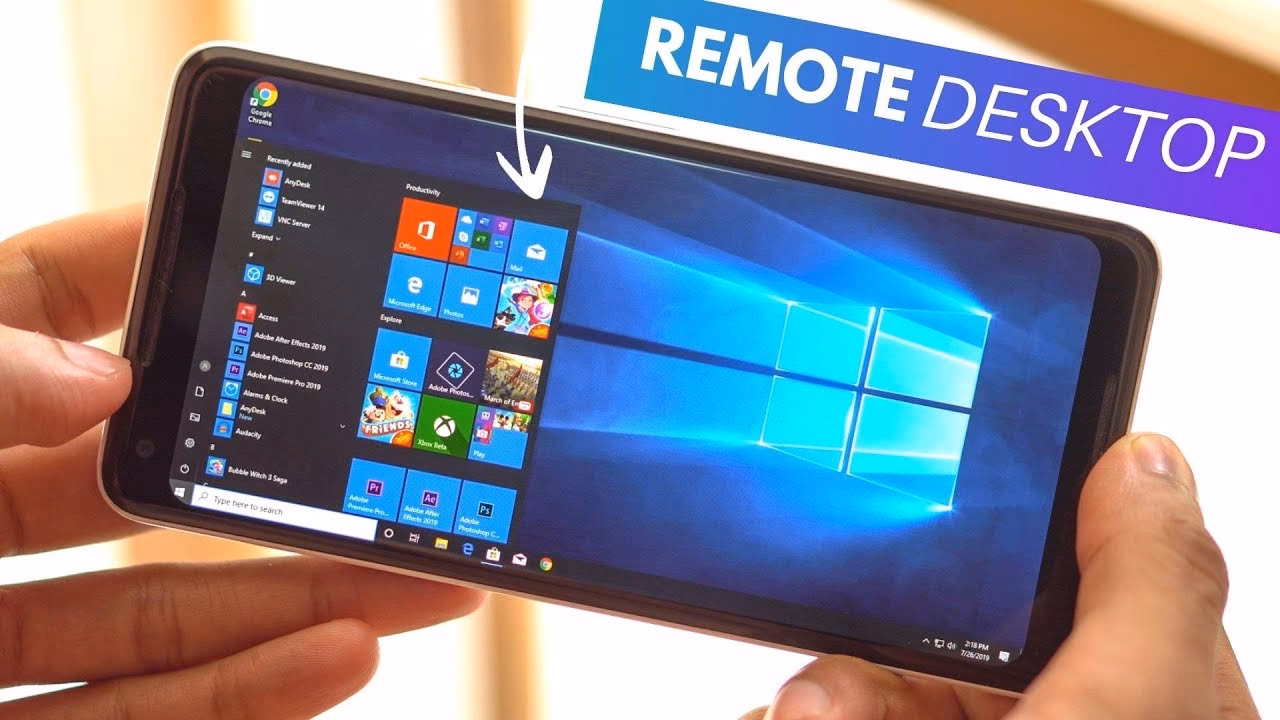 How to control a remote desktop computer from an Android device?