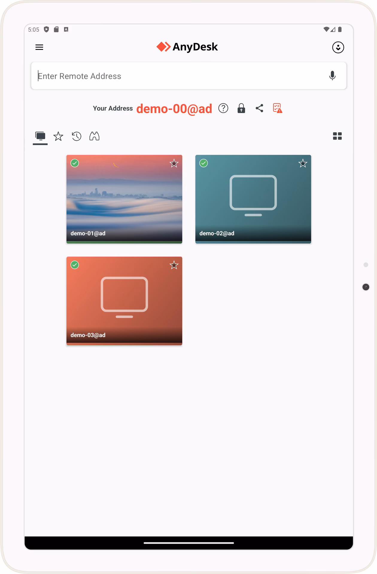What is the Android version of the AnyDesk Remote Desktop app?