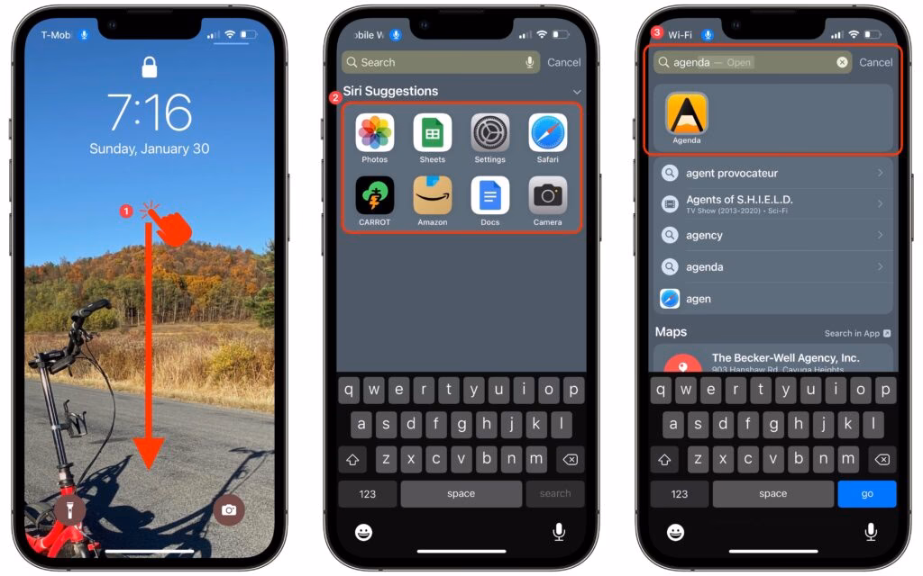What is the app icon on the iPhone lock screen?