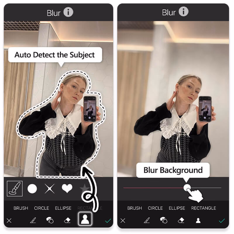 How to blur a picture on iPhone?