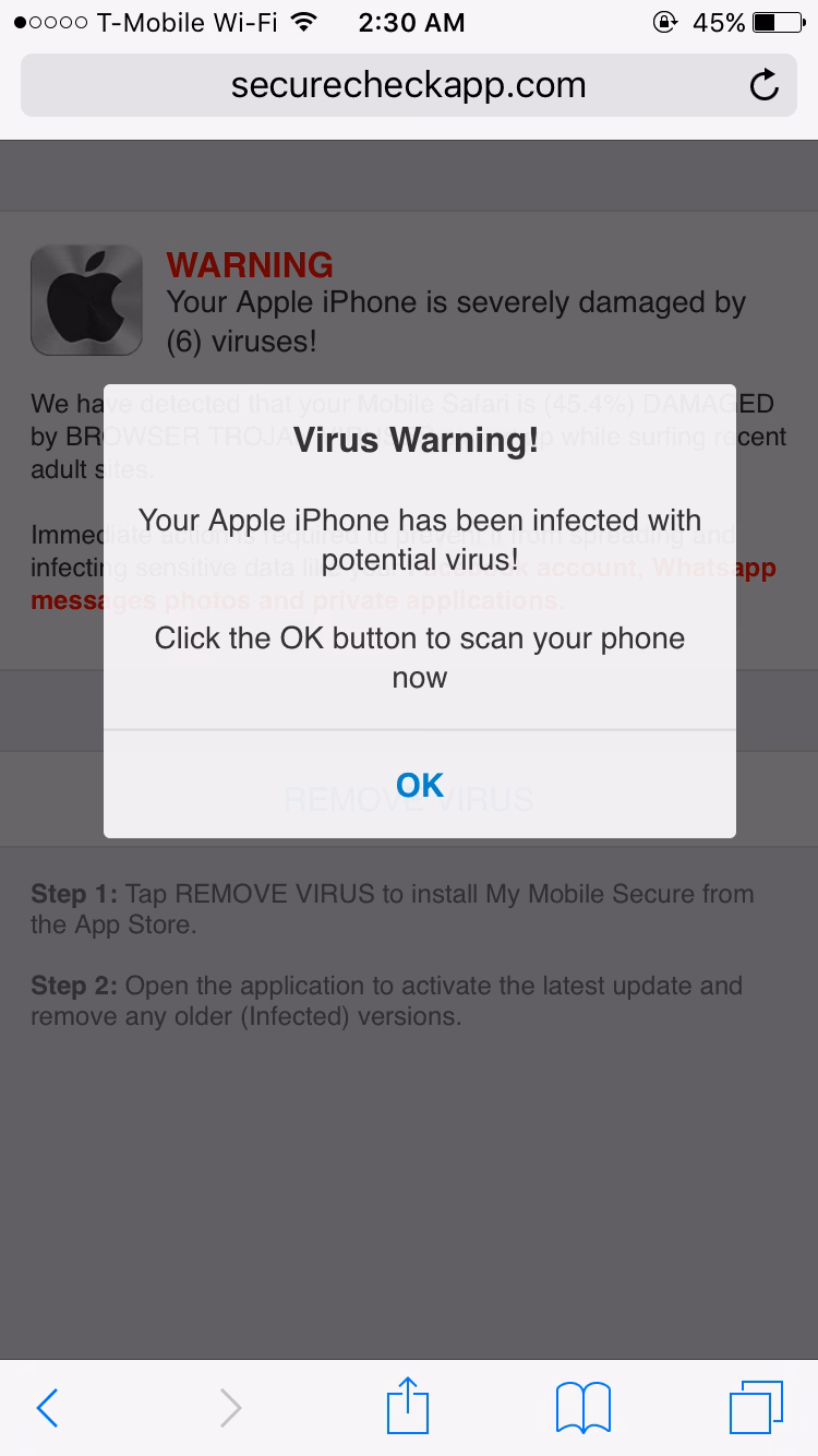 Why do I get a security alert from Apple?