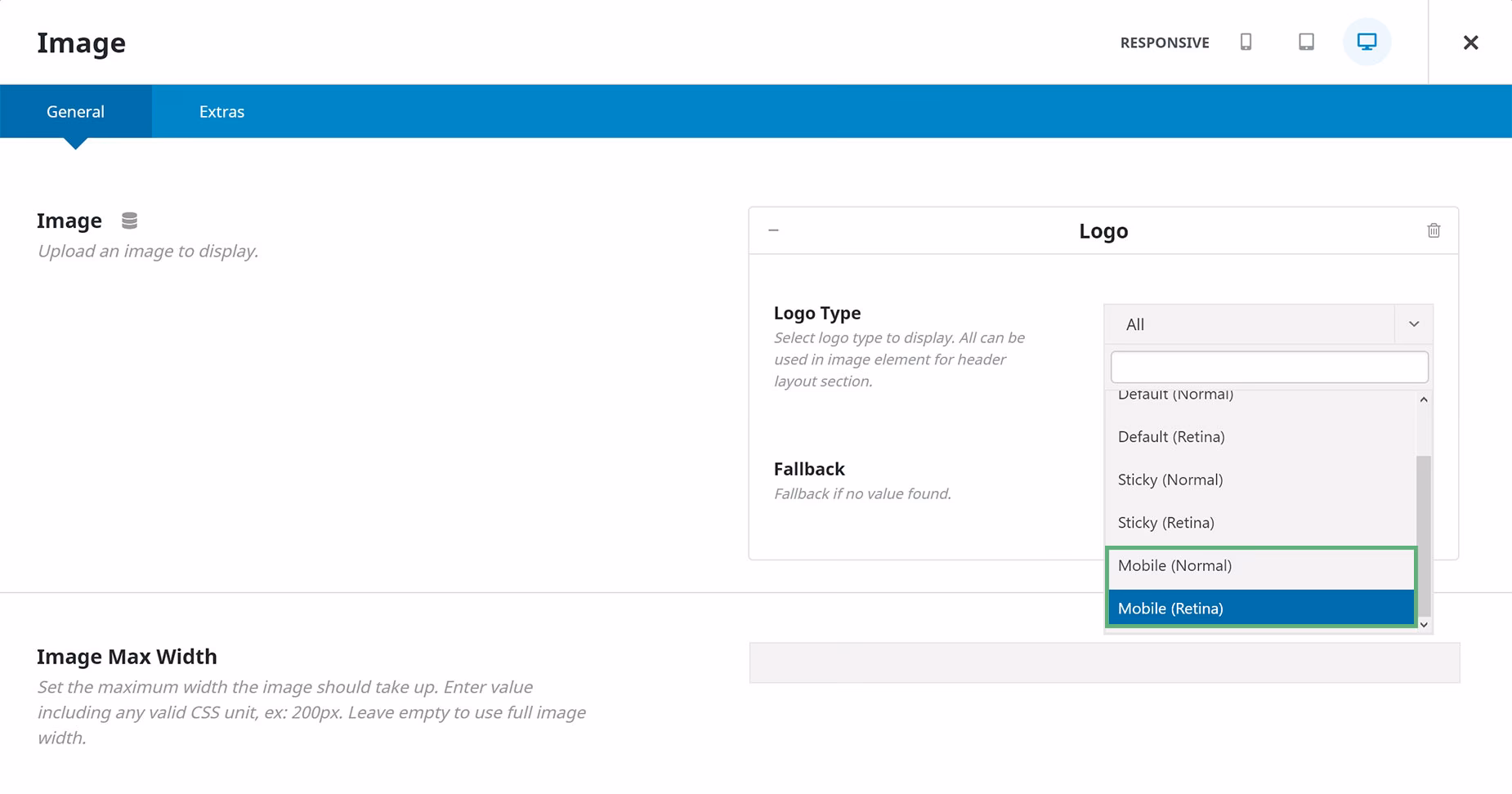 What is the default site width in Avada?