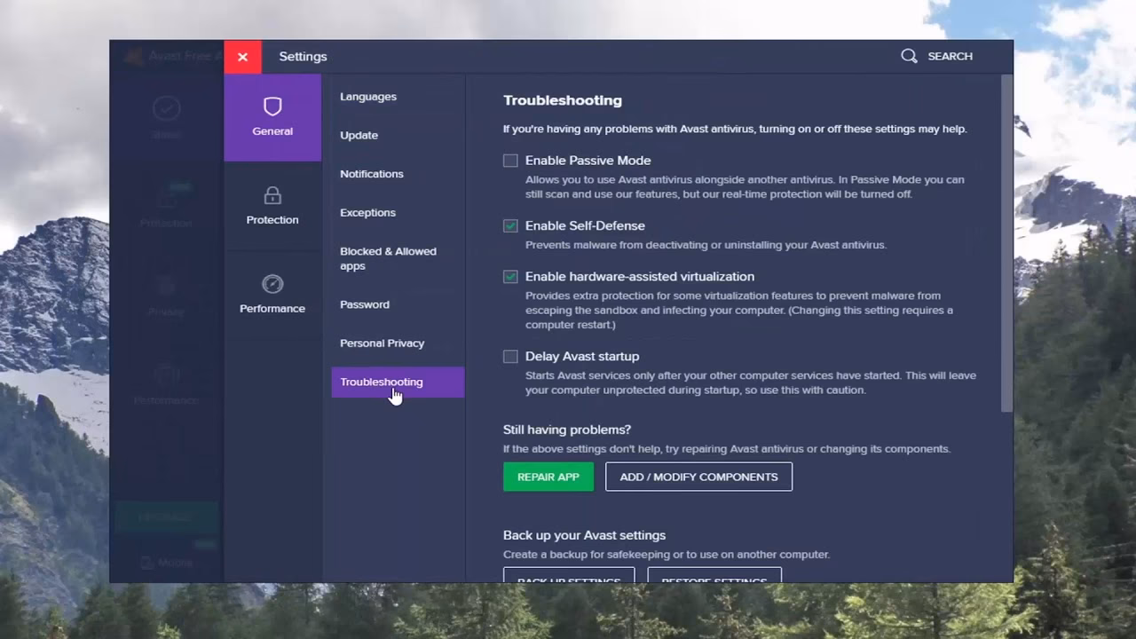 Why is my Avast Antivirus not working?