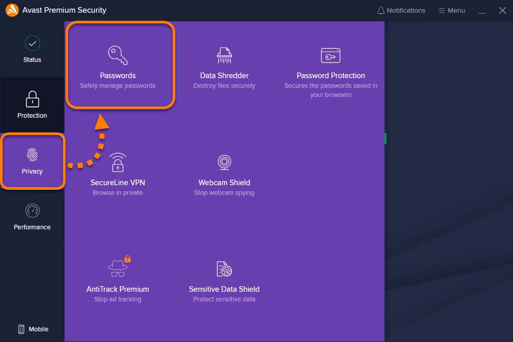 How do I Activate my Avast password?