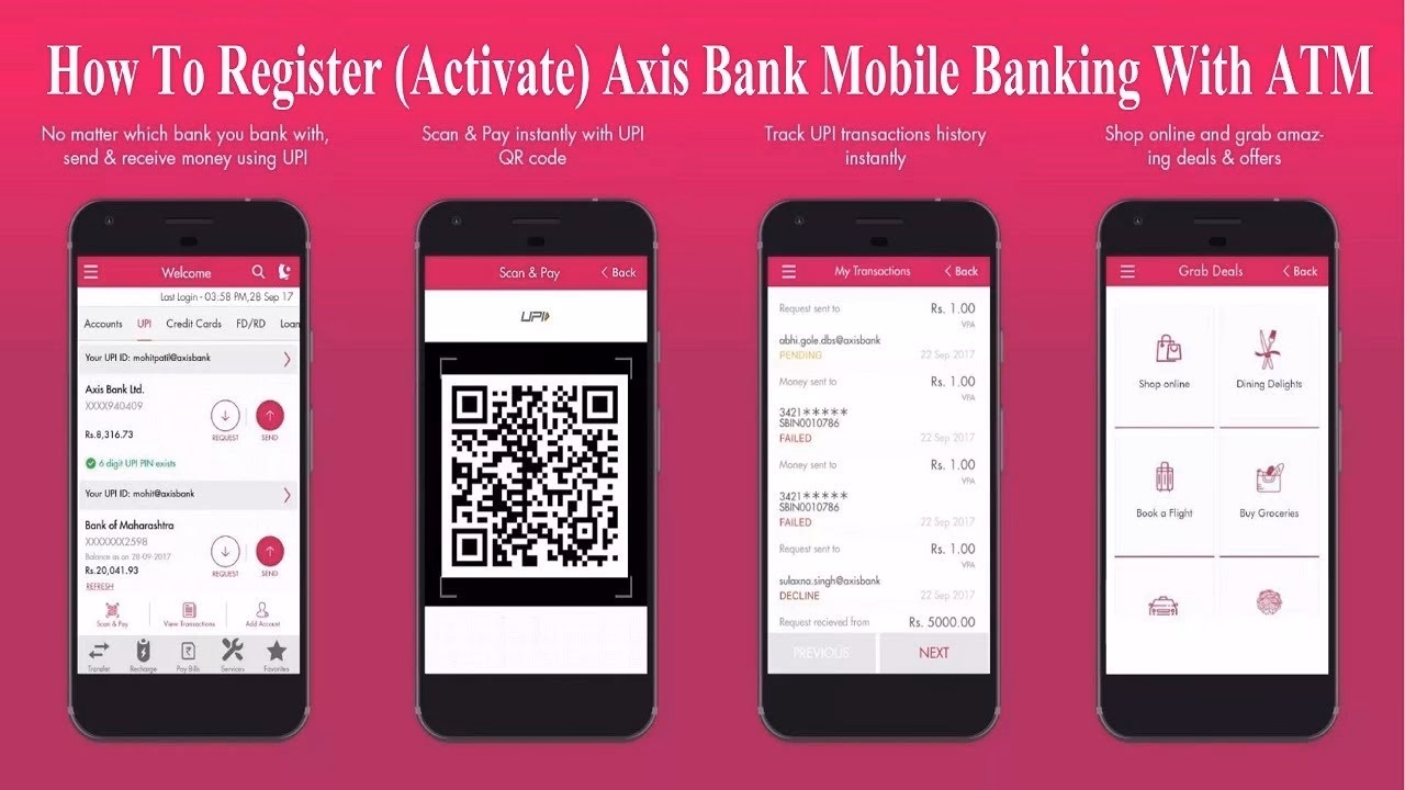 How to link a new mobile number with Axis bank account?