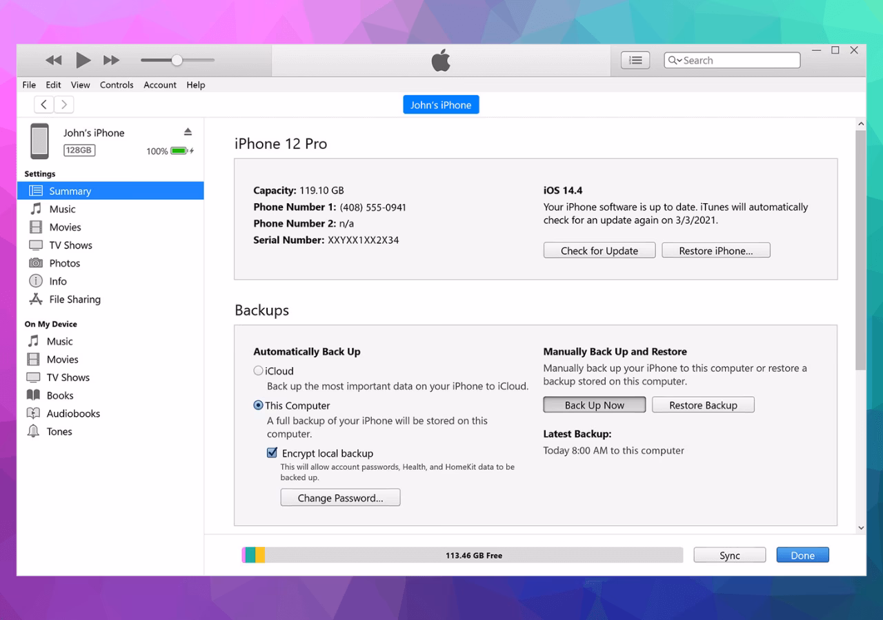 How to backup your iDevice for the first time using iTunes?