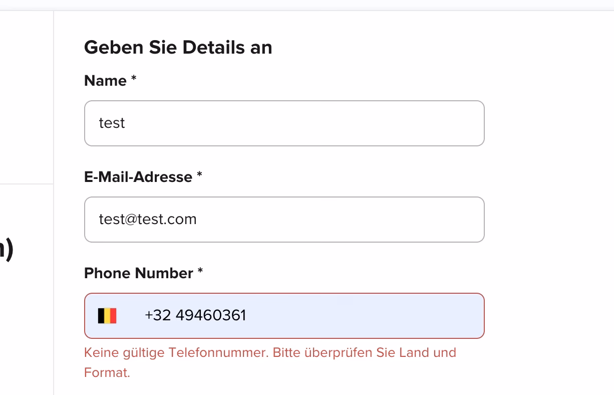 How long are area codes in Belgium?