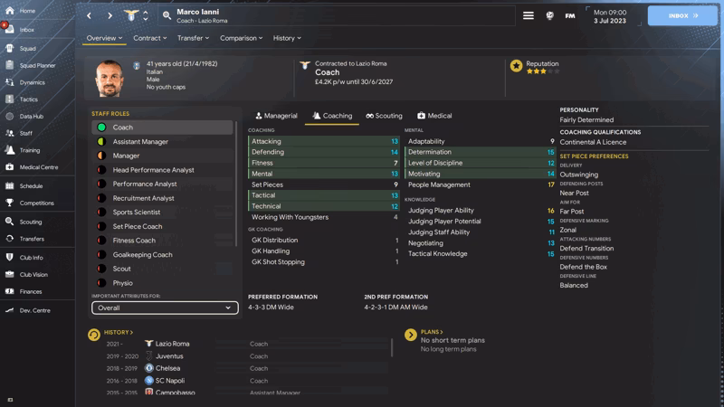 What can an assistant manager do in FM 2020?