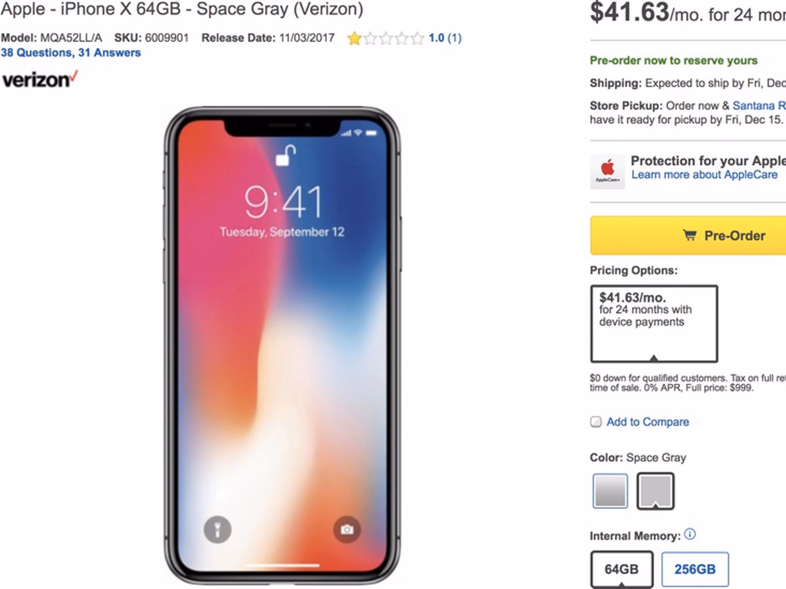 How much does a T-Mobile iPhone X cost?