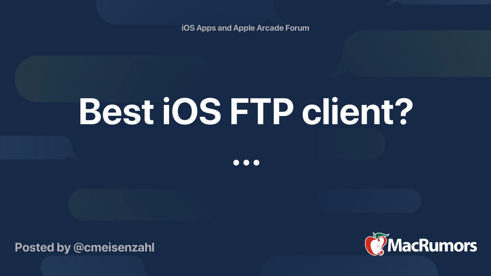 Can I use my iPhone to make an FTP connection?