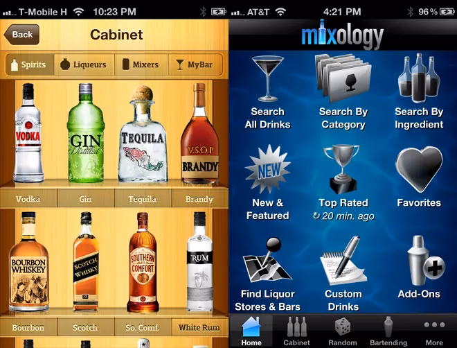 Which app is best for learning cocktail recipes?
