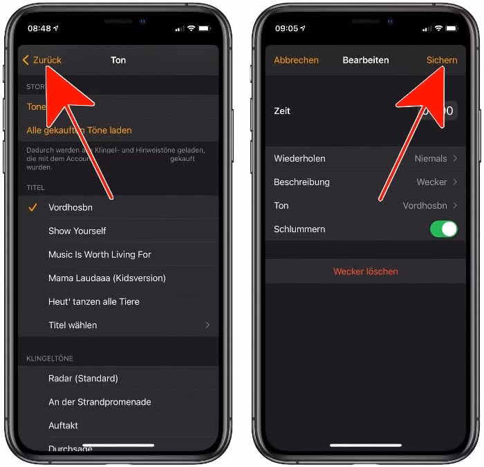 Wie legt man einen neuen Wecker an?