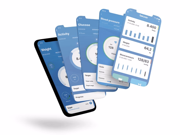 How can a Beurer health manager be monitored?