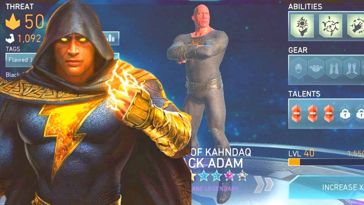 Can Black Adam's specials manipulate power?
