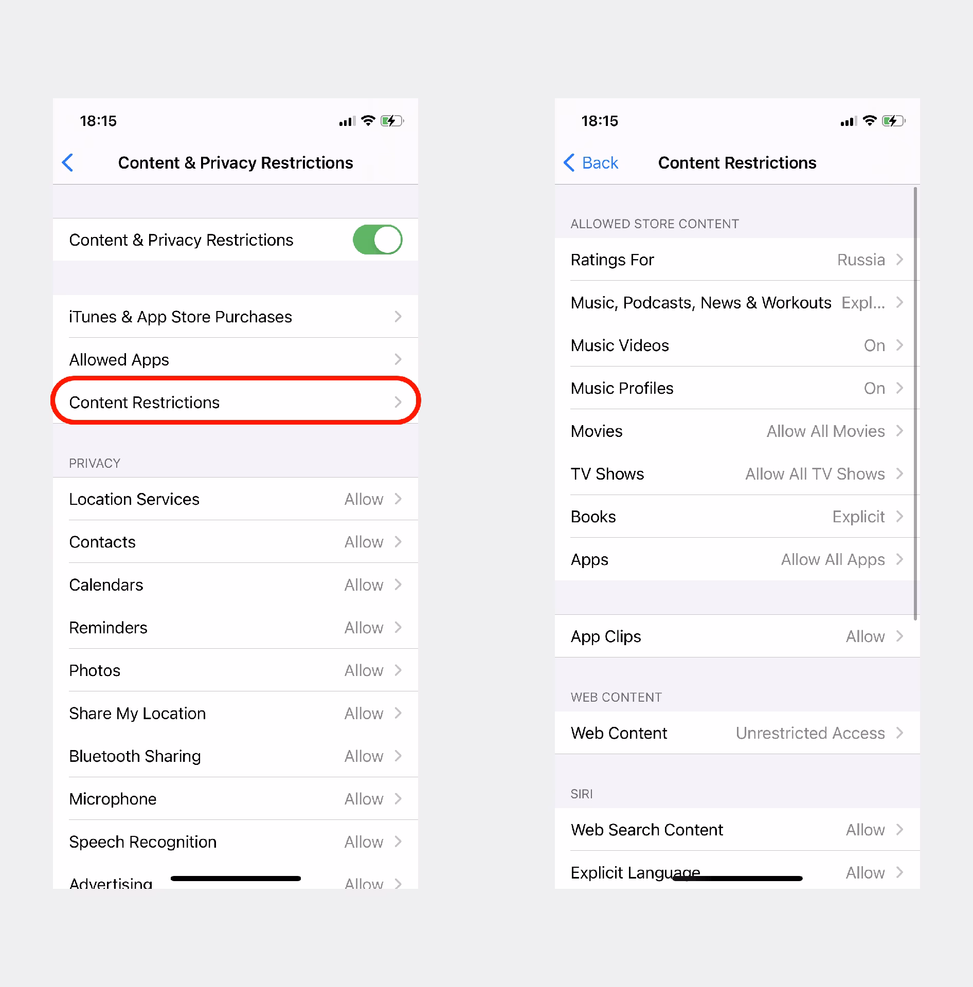 How do I block apps on my iPhone?