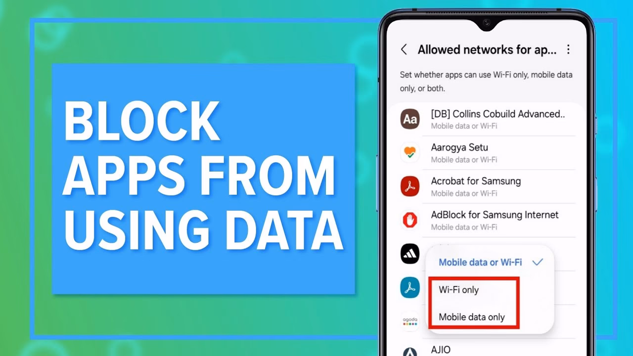 How do I block background data usage on Android?