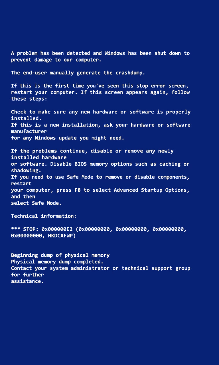 How many blue screen of death wallpapers are there?