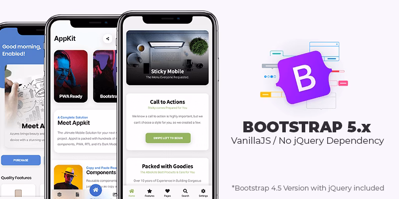 Which bootstrap template is best for iPhone 8?