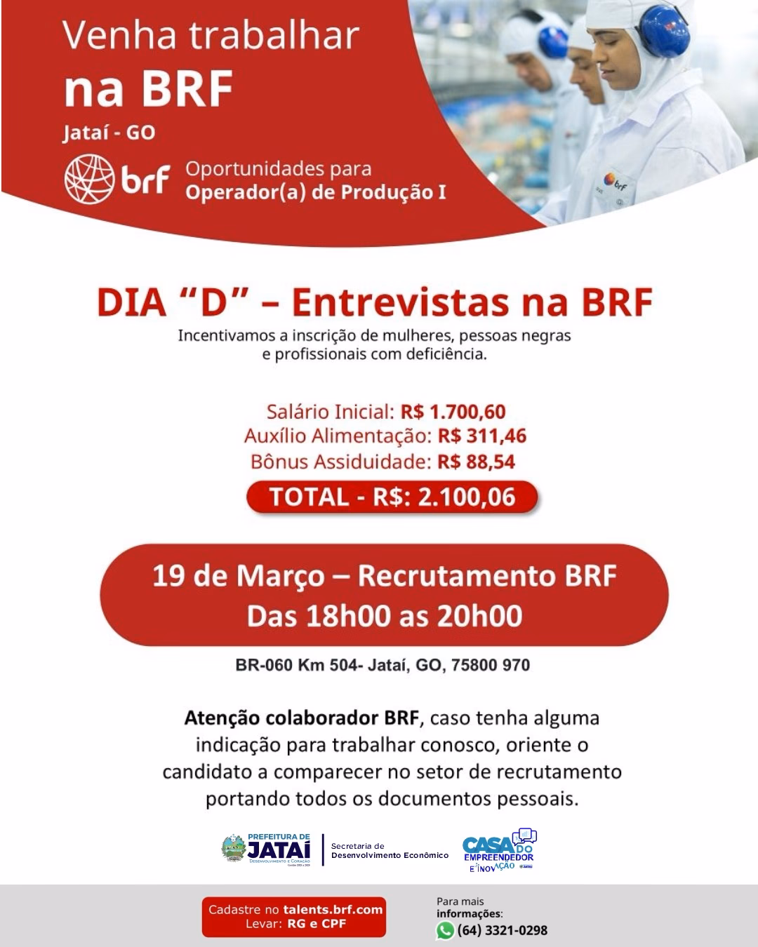 Como entrar em contato com a BRF?