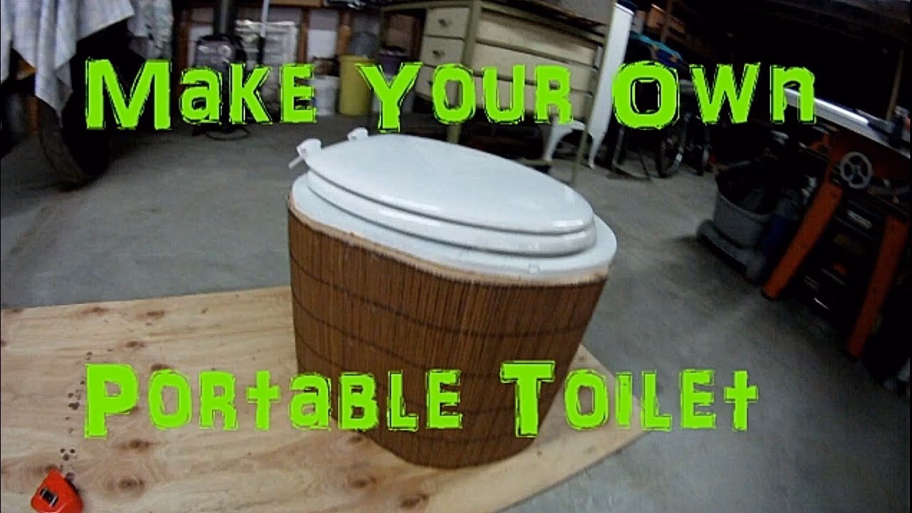 How do you make a portable camping toilet?