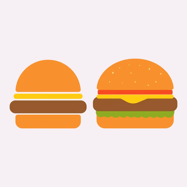 What is the size of a free burger icon?