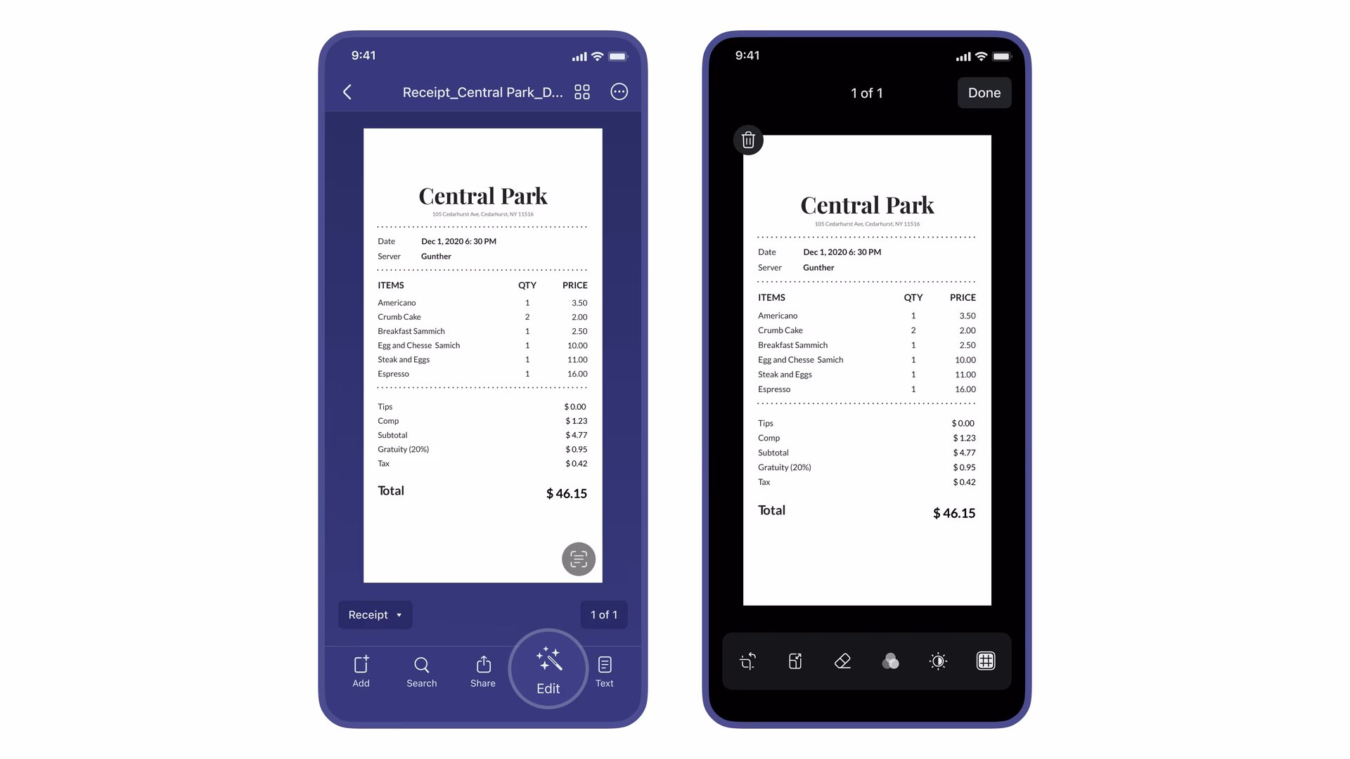 What is a business card scanner app for iPhone?